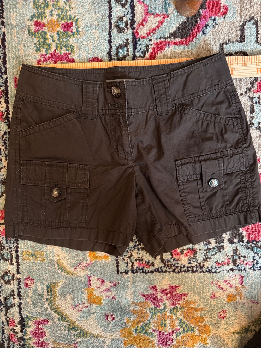 Ann Taylor brown cotton cargo shorts W0